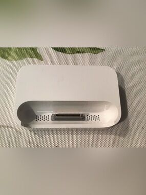 Apple White Logo Dock  charging cradle and charger w USB cord.
